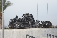 Wrak samochodu w ktorym zgineli al-Muhandis i Solejmani